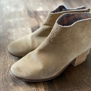 TOMS suede booties